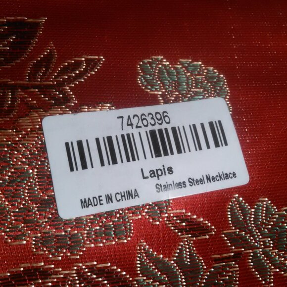 Lapis Lazuli Multi-Strand Stainless Steel Necklace - Picture 7 of 7